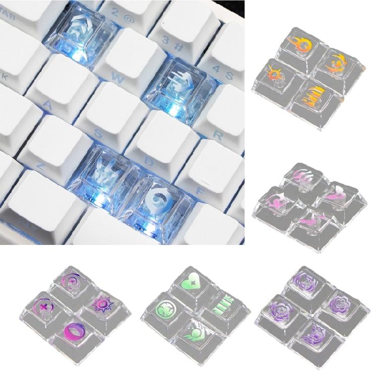 High Translucent Keycaps Enhances Backlits Illumination Effects and Long Time Use for Mechanical Keyboards