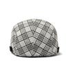 Boina de Verano Fina a Cuadros para Hombre Gorra de Sombra Británica de Algodón y Lino Gorra Delantera