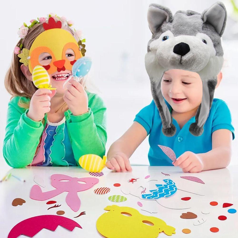 Panda Husky Kids Plush Animal Hat Yellow Baby Duck Novelty Party Cap Cozy Funny Hat  Cosplay