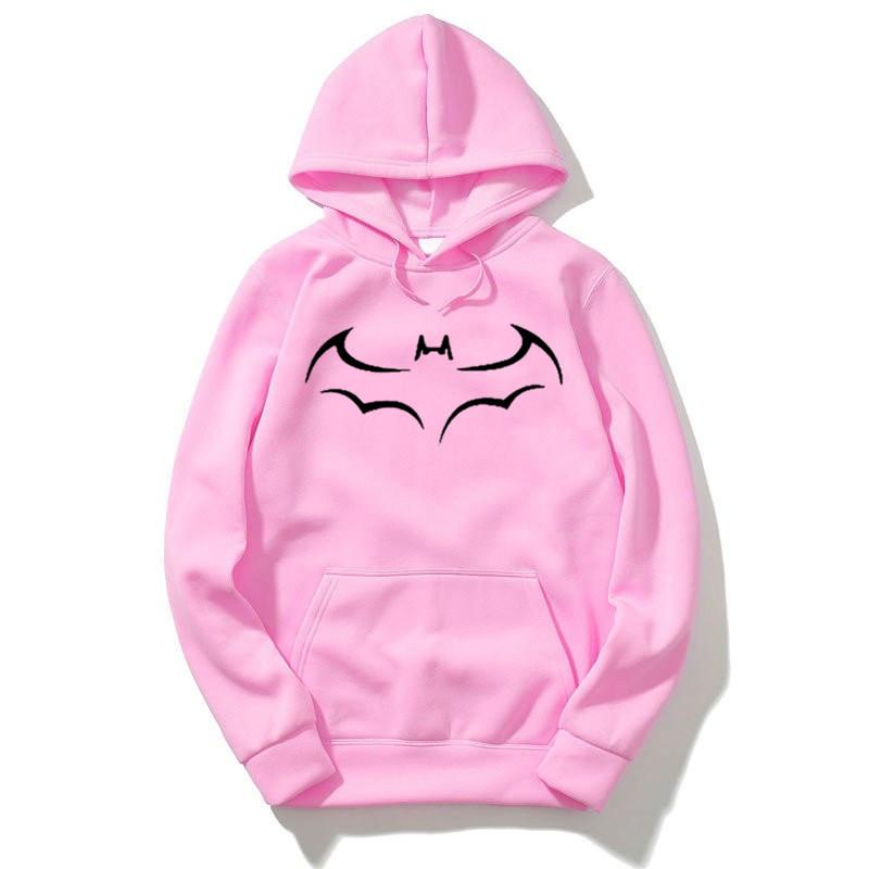 Moda Yarasa Baskılı Erkek Kapüşonlu Sweatshirt Sonbahar Kış Kapüşonlu Eşofman Üstü Günlük Erkek Kapüşonlu Sweatshirt Ceket Sudadera Hombre Kapüşonlu Sweatshirtler Erkek