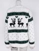 Autumn and winter knitted sweater christmas elk jacquard pullover crew neck top sweater women