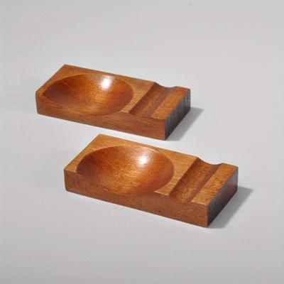2Pcs Wood Chopsticks Holder Rest Japanese Style Spoon Fork Knife Wooden Tableware Rack Decoration