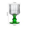 Irregular Wine Glass Vintage Low Leg Drink Coffee Cup Green Cocktail Fruit Glass for Home Ins Drink Mug Red Wine Ripple Cup