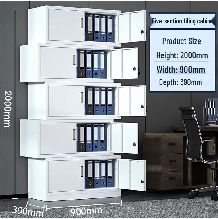 Locking Steel Filing Cabinet with Drawers for Financial Data and Vouchers