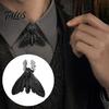 Heavy Metal Rock Festival Accessories Vintage Moth Button Covers, Gothic Skull Snap On Shirt Unique Cufflink Replacements for Men Cufflinks