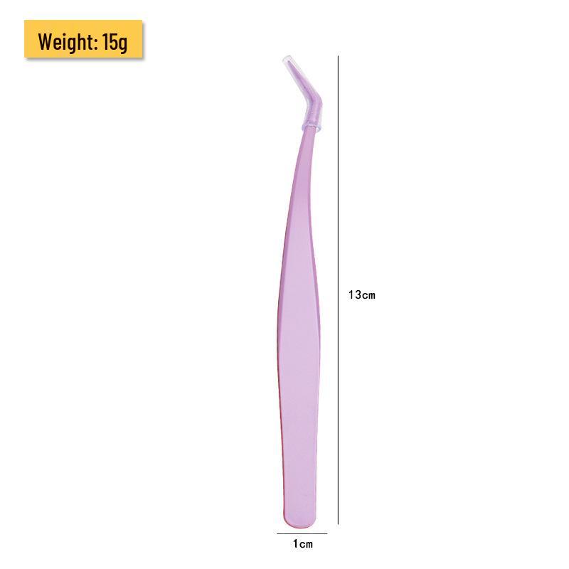Gold Feather Anti-stick Eyelash Tweezers for Professional and Beginner Extensions