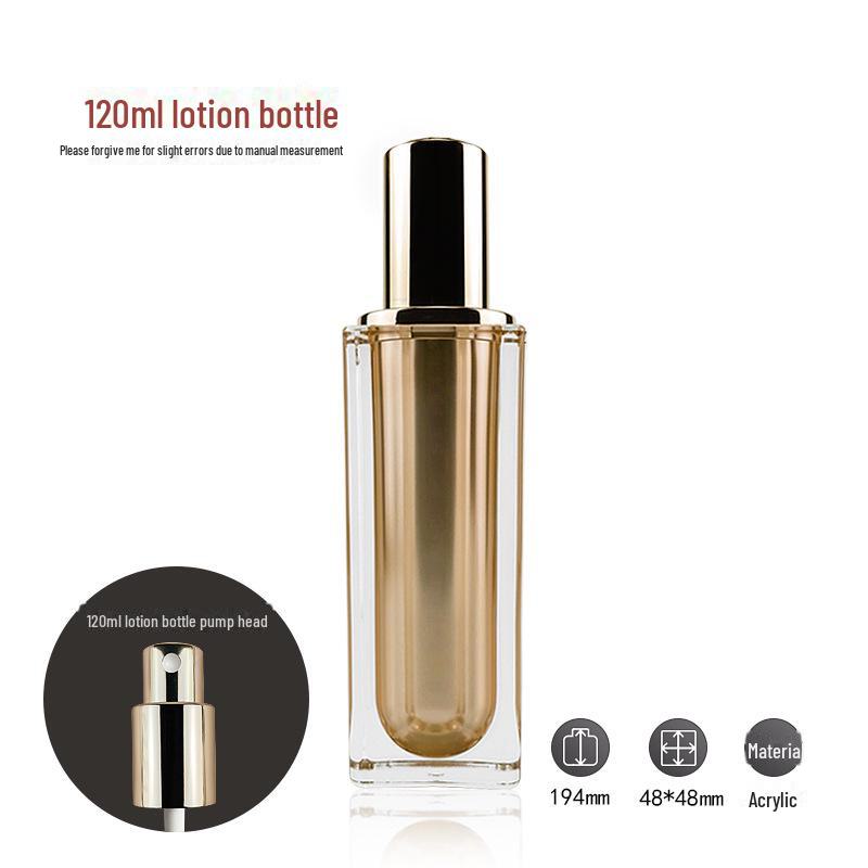 Diamond Square Acrylic Spray Bottle - Gold High-End Cosmetic Container