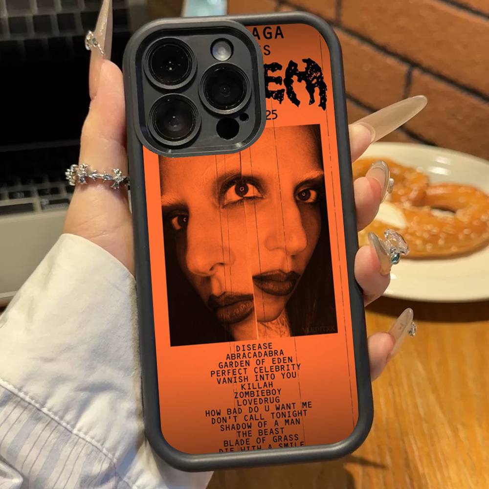 

Singer L-Lady Gaga Mayhem Silicone Phone Case For iPhone 17 Air 17 16 15 14 13 12 11 Plus Pro Max Shockproof Soft Cover iPhone 16 pro