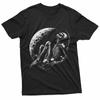 Dark Moon Art Skeleton Gothic Black T-shirt