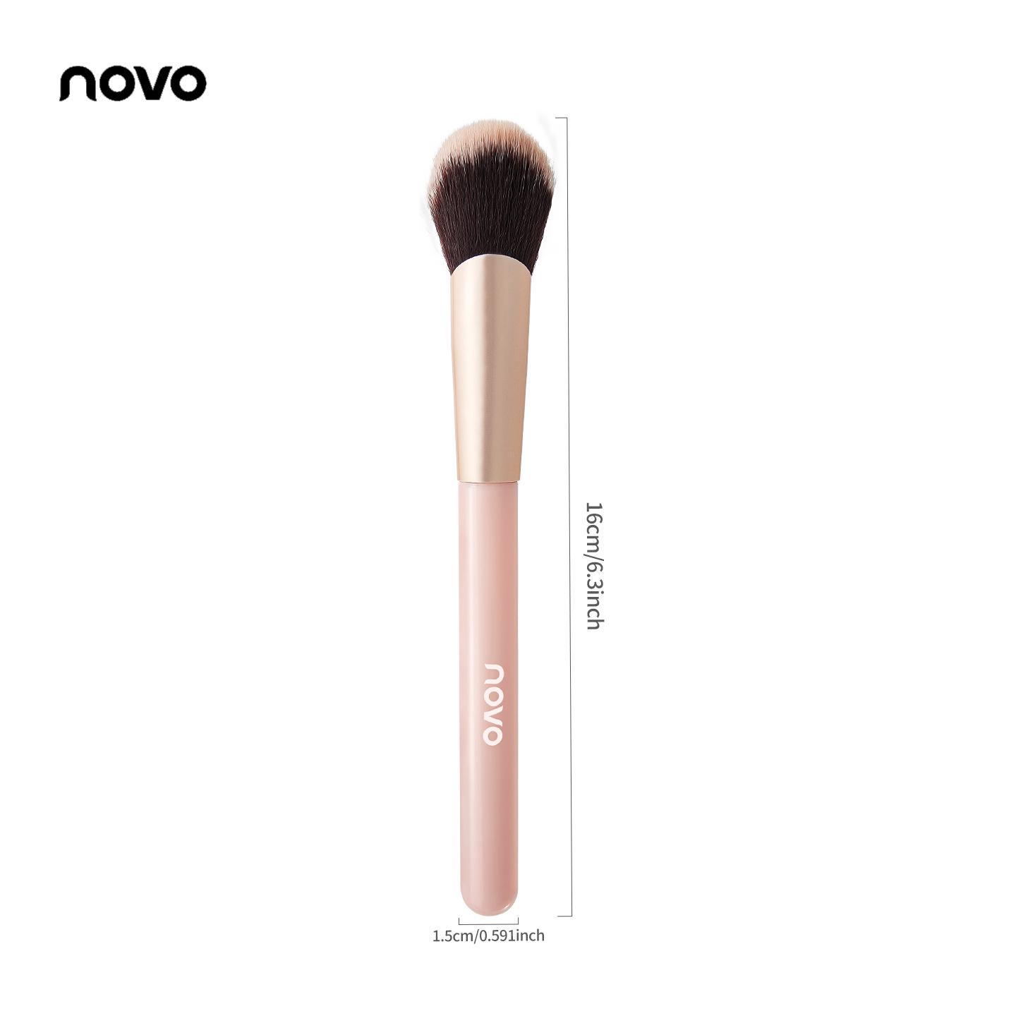 

NOVO9279 Angled Soft Skin Blush Brush for Makeup - Fine Powder Grip Beauty Tool