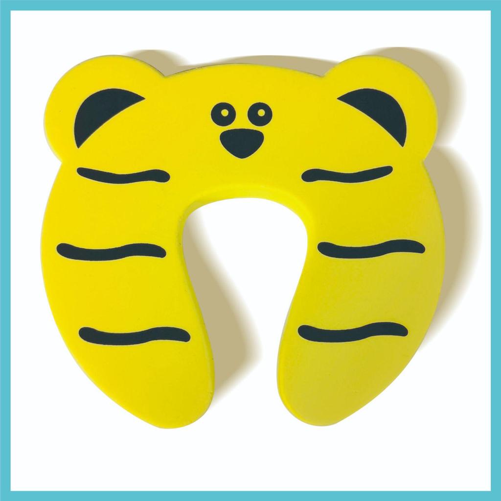 Children's Safety Cartoon Animal Door Stopper – Cow & Tiger Designs