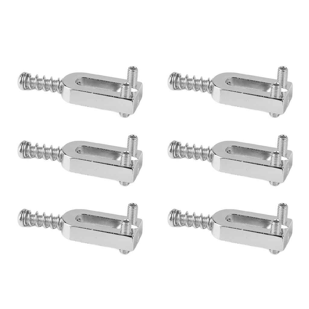 6Pcs Electric Guitar Tremolo Bridge Saddle U Shaped String Tuning Screw Saddle Accessory