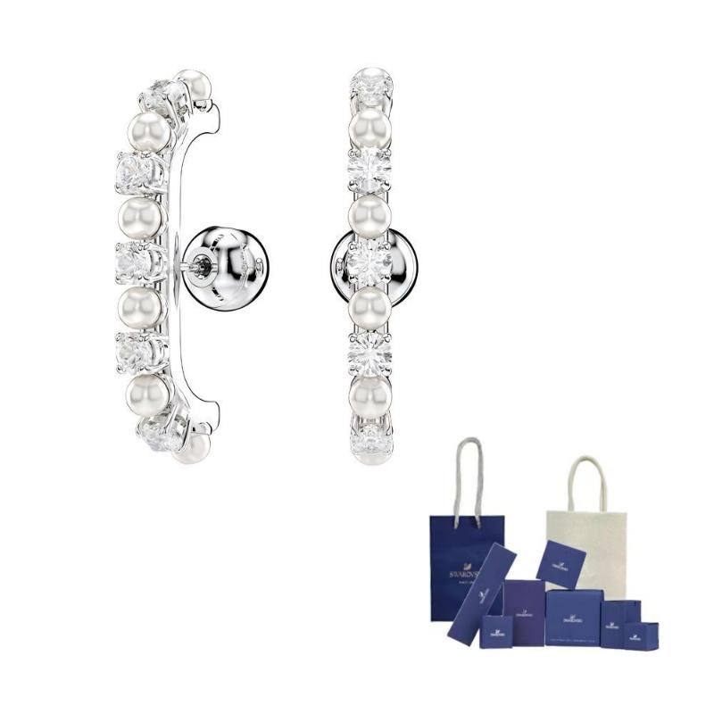 Swarovski Faux Crystal Clip On Earrings