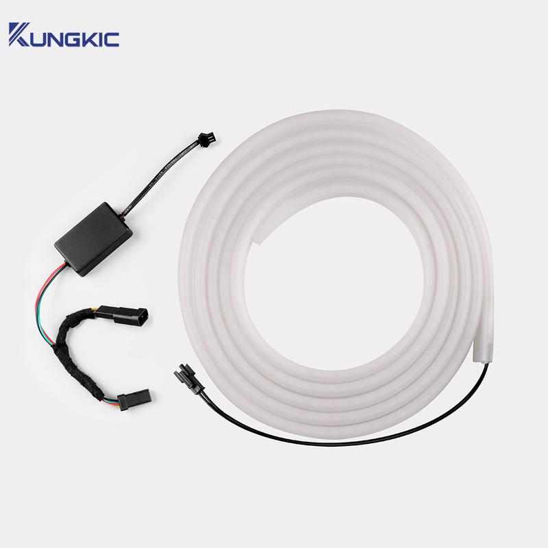 Für Tesla Model Y 2025 Juniper Launch Front Trunk Light Magnetischer Induktionsschalter LED-Licht Gelb Weiß Zierleiste Autozubehör