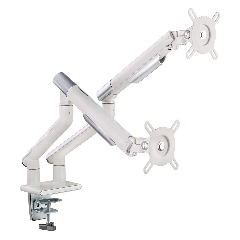 

Tabletop Monitor Arm STARPLATINUM LCD TV Monitor Stand Comfortable Work Monitor Arm DA122 White білий