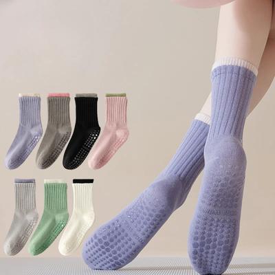 Professional Yoga Socks Women Silicone Anti-slip Gym Fitness Pilates Socks Breathable Cotton Indoor Workout Dance Sports Socks