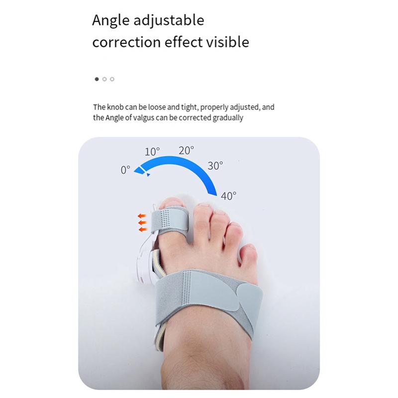 A65T-Bunion Corrector For Women Men, Adjustable Knob Double Correction Separator For Splints Hammer Toe Straightener