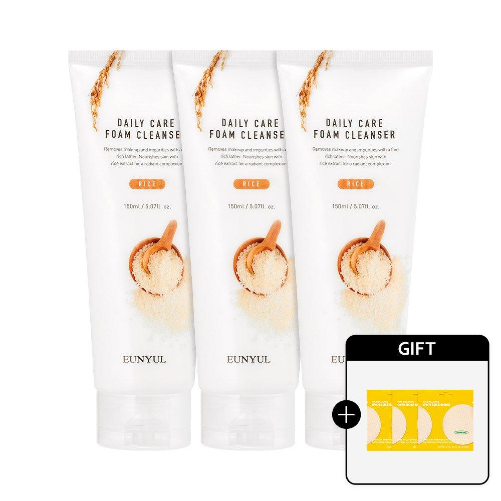 

Daily Care Foam Cleansing Rice 150ML 3 packs [+ 6 additional toner pads included]