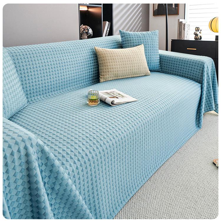 Summer Cool Ice Silk Sofa Towel Breathable All-Inclusive Sofa Cover Dust Cover One Piece Sofa Cover Cloth Cushion