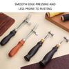 Wood Handle Leather Edging Creaser Tool Adjustable Leather Skiving Working Tool for Leather Craft 0.5mm 1.2mm 1.5mm