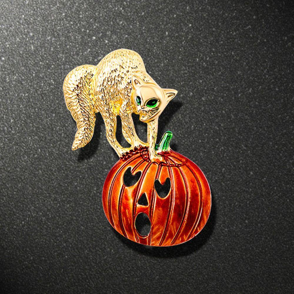 Ghost Pumpkin Lantern Brooch Zinc Zinc Alloy Halloween Brooch Cool   Girls