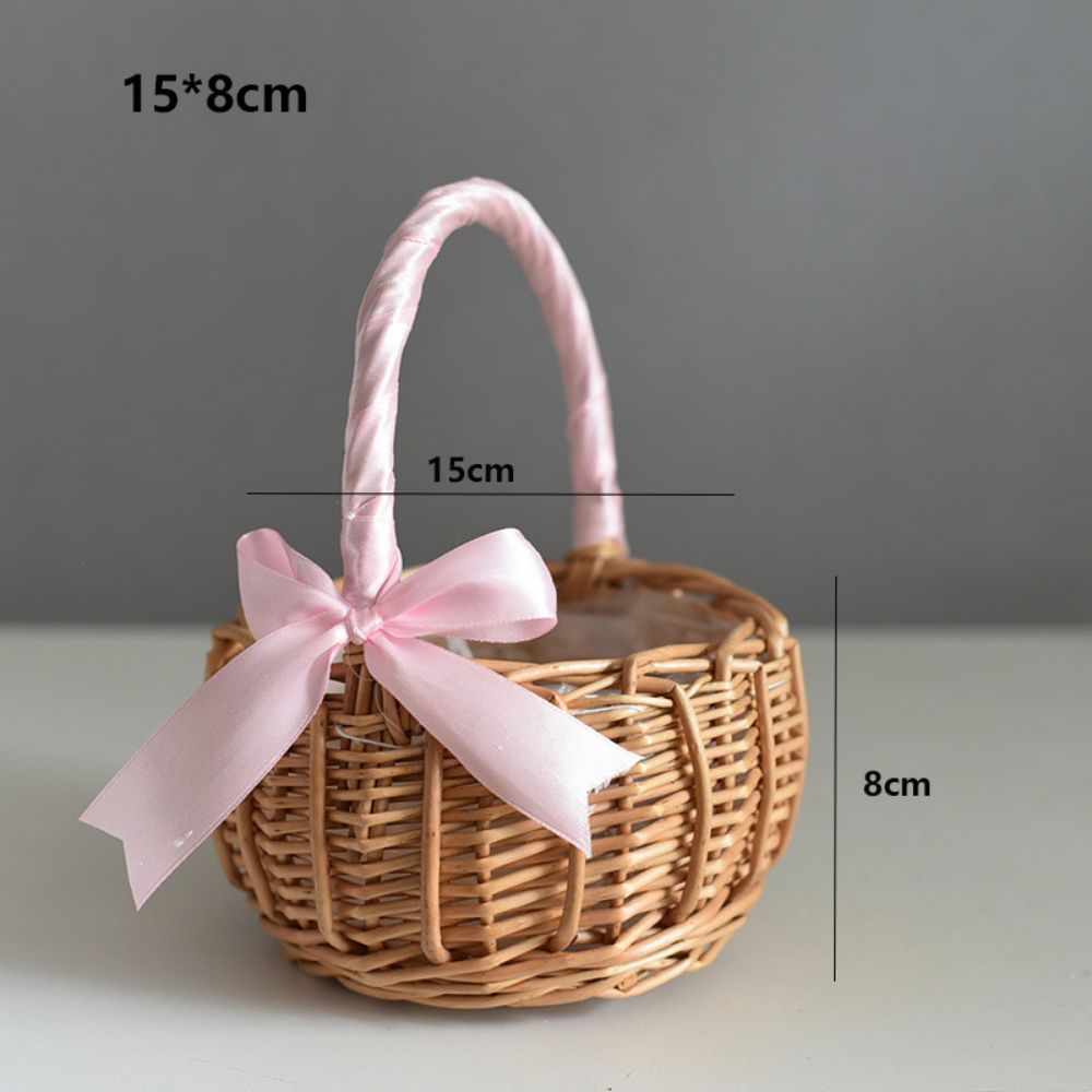 with Handles Imitation Rattan Handhold Basket Braid Storage Baskets  Living Room Decoration