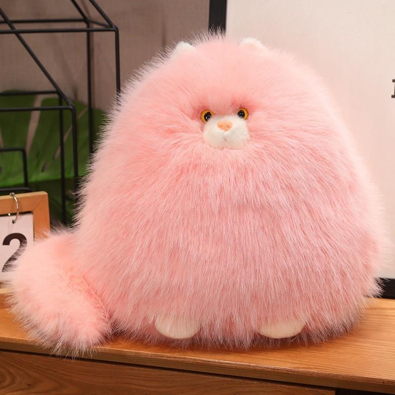 

Plush Cat Cartoontoy White Soft Animal Doll Cloth Birthday Gift Home Decoration 30cm розовый