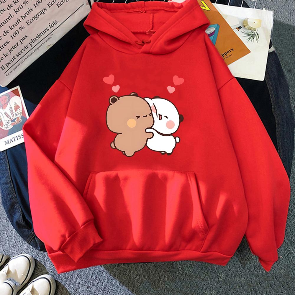 Panda Bear PandaBear Hoodie Women/Men Kawaii Cartoon Sweatshirt Cute Graphic Printing Pullovers Long Sleeve Casual Sweatshirts