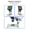 1200X Digital USB Microscope with 8 LED Light 7inch LCD Video Soldering Microscope Portable Microscopes for Soldering PCB Repair