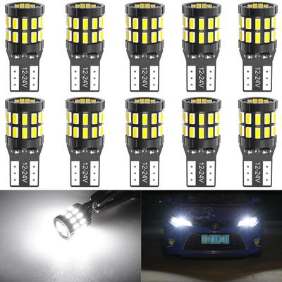 10pcs T10 LED Canbus Bulbs For BMW E90 E60 White 168 501 W5W LED Lamp Wedge Car Interior Lights 12V 6000K Red Amber Yellow Blue