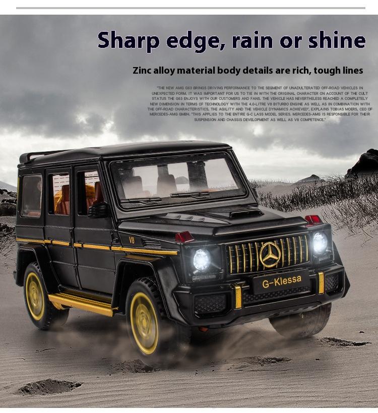 1:32 Benz G63 AMG Toy Alloy Car Diecast Model Sound Light Pull Back Toy Miniature Vehicle Model Ornaments Gift For Kids