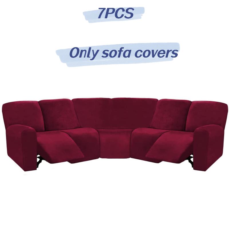 Cover Full Elastic Sofa Slipcover 5 Seater Corner Recliner Couchcover Sectional