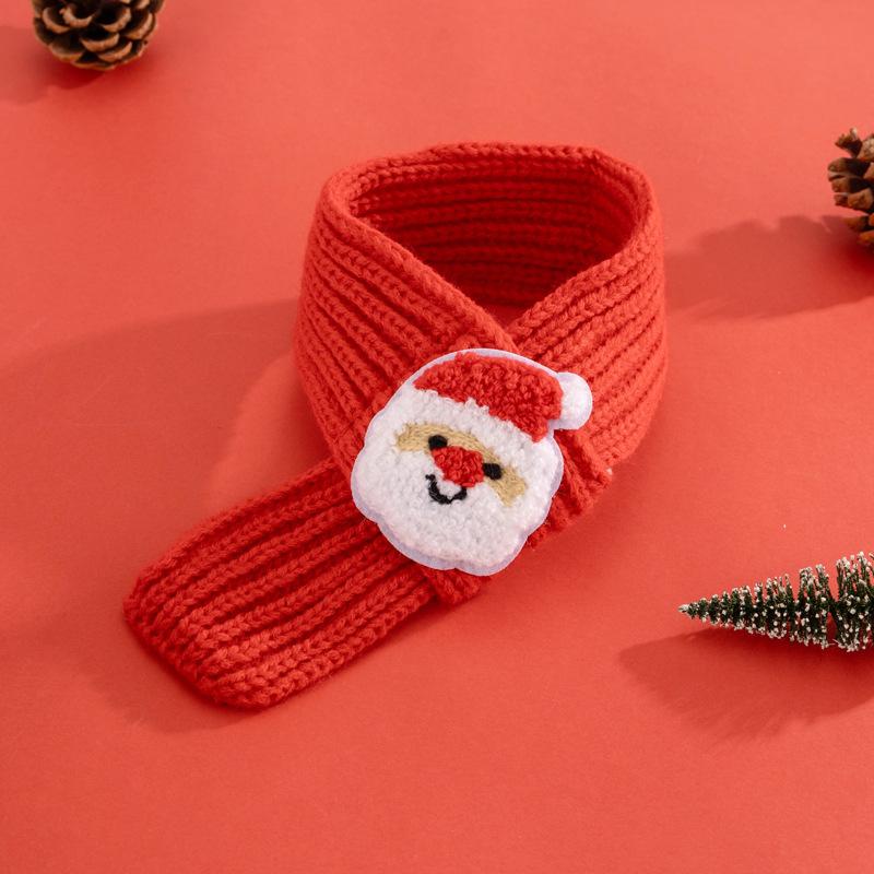

Warm Knitted Christmas Tree Scarf for Dog And Cat Cute Yarn Accessory with Drool Towel Puppy Christmas Decoration Item S