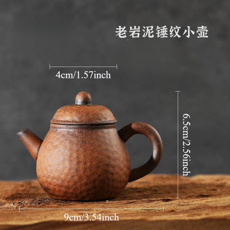 

Coarse Pottery Teapot Chinese Retro Ceramic Teapot Small Capacity Kung Fu Tea Set Auspicious Clouds Tea Ceremony Accessories