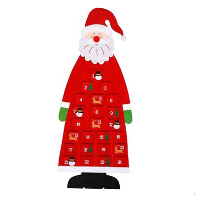 Festive Santa Claus Advent Calendar - Handcrafted Hanging Gift for Children's Room Decor