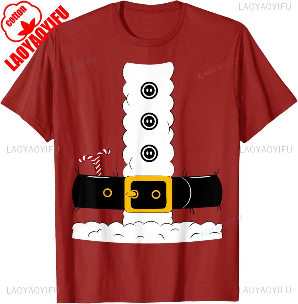Christmas Shirt Santa Claus Suit Adult Unisex WoUINISEX Shirt Funny Tshirts Unisex Cotton Tee Tops Christmas Party Graphic T Shirts