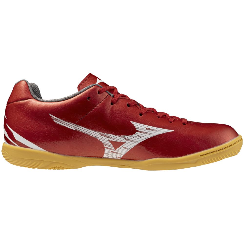 Mizuno Monarcida NEO SALA SELECT IN Futsal Ruby Red x 3E Shoes, Wide, Indoor, White, 26.5 cm,