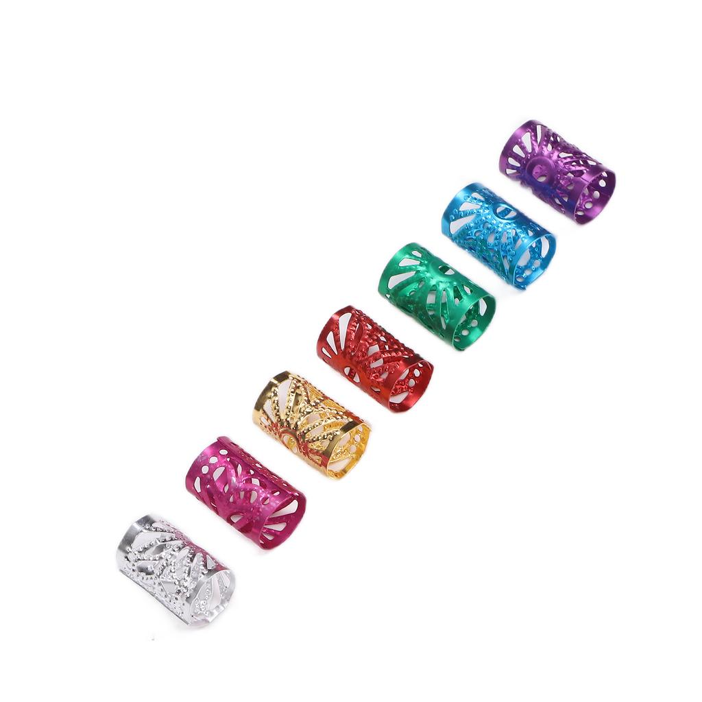 170Pcs Hair Dreadlocks Beads Various Colors Exquisite Patterns Trendy Easily Use Hair Jewelry for Parties Weddings