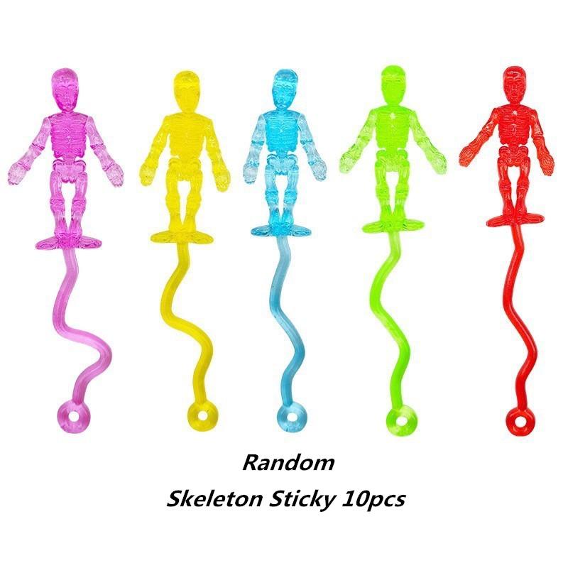 Halloween Spider Pumpkin Man Skeleton Trick Wall Climbing Sticky Toy Kids Novelty Gift Kids Funny Elastic Toy