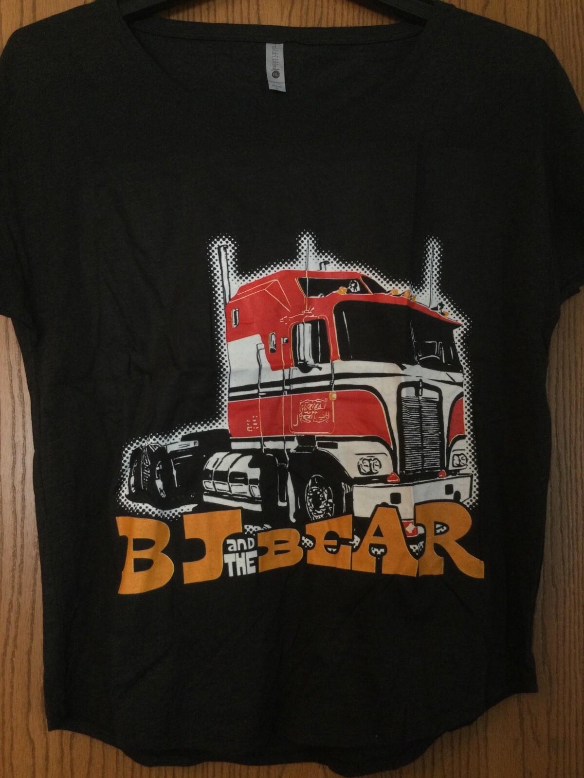 BJ And The Bear - Black Shirt - Ladies - Polyester Blend - L - Next Level S