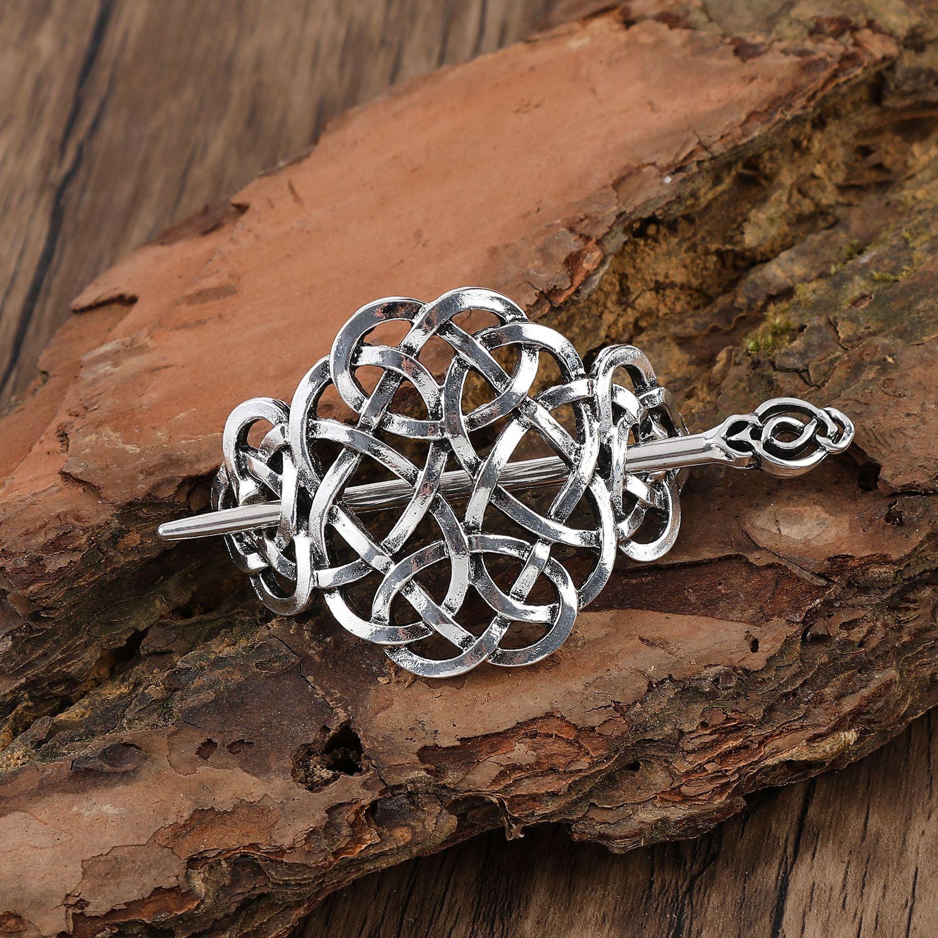 Viking Retro Celtic Knot Hair Stick Women Updo Hairpin Nordic Hair Accessories