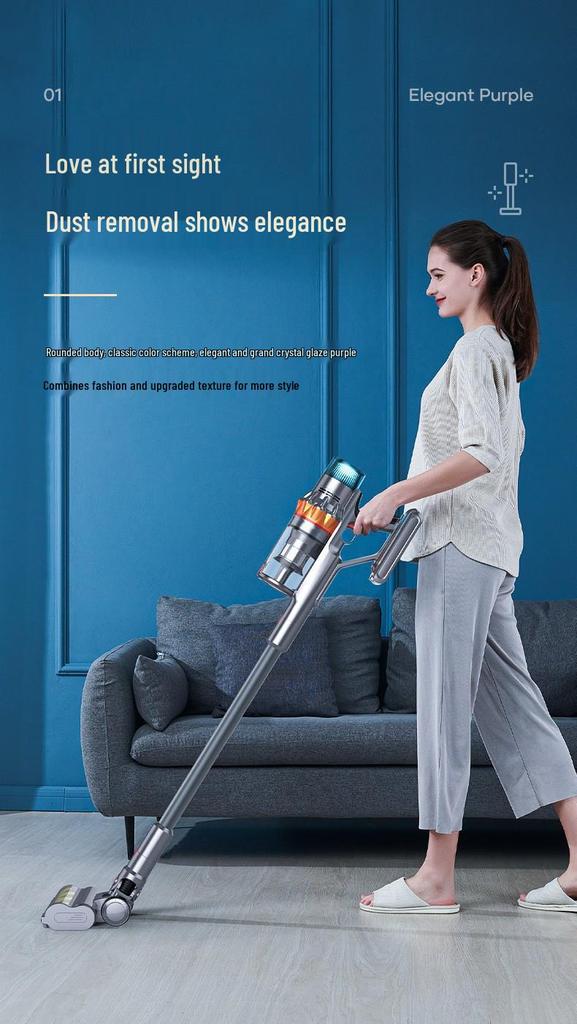 Multi-function Wireless Pet Vacuum Cleaner with Large Suction & Auto Dust Sensing - Green Light Indicator