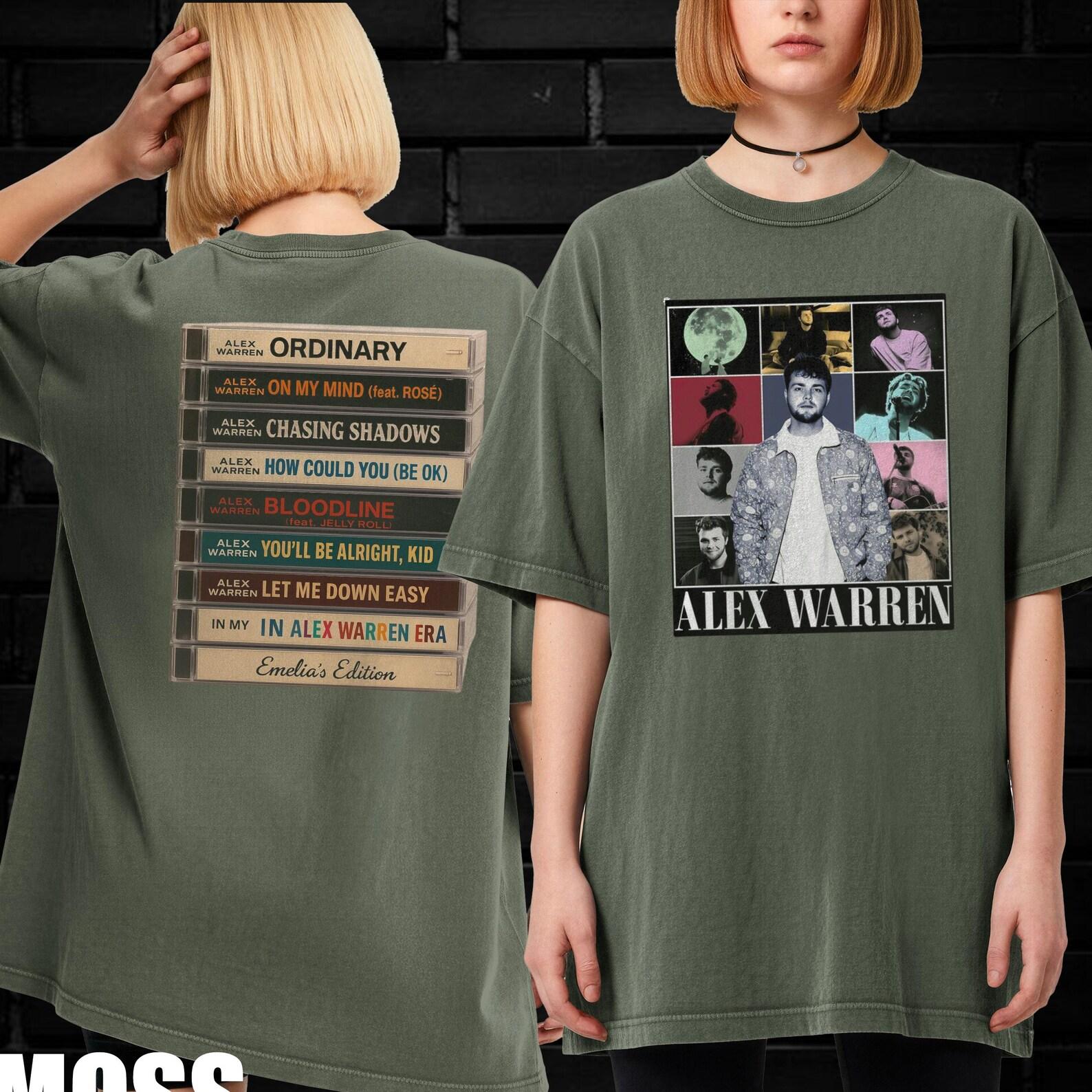 Alex Warren Merch, Songs and collage, Alex Warren Shirt, Merch 2026 Alex Warren, Vintage Oversized Shirt, Alex Warren Fan Gift XL