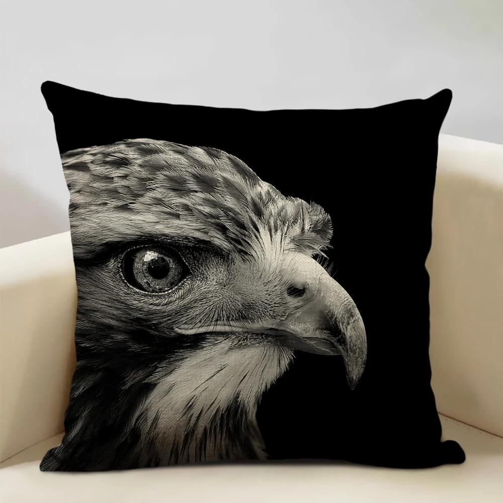 Animal Portrait Cushion Cover,Lion, Tiger, and Bear Patterns,Home Sofa Decorative Throw Pillow Case Perfect Children's Gift