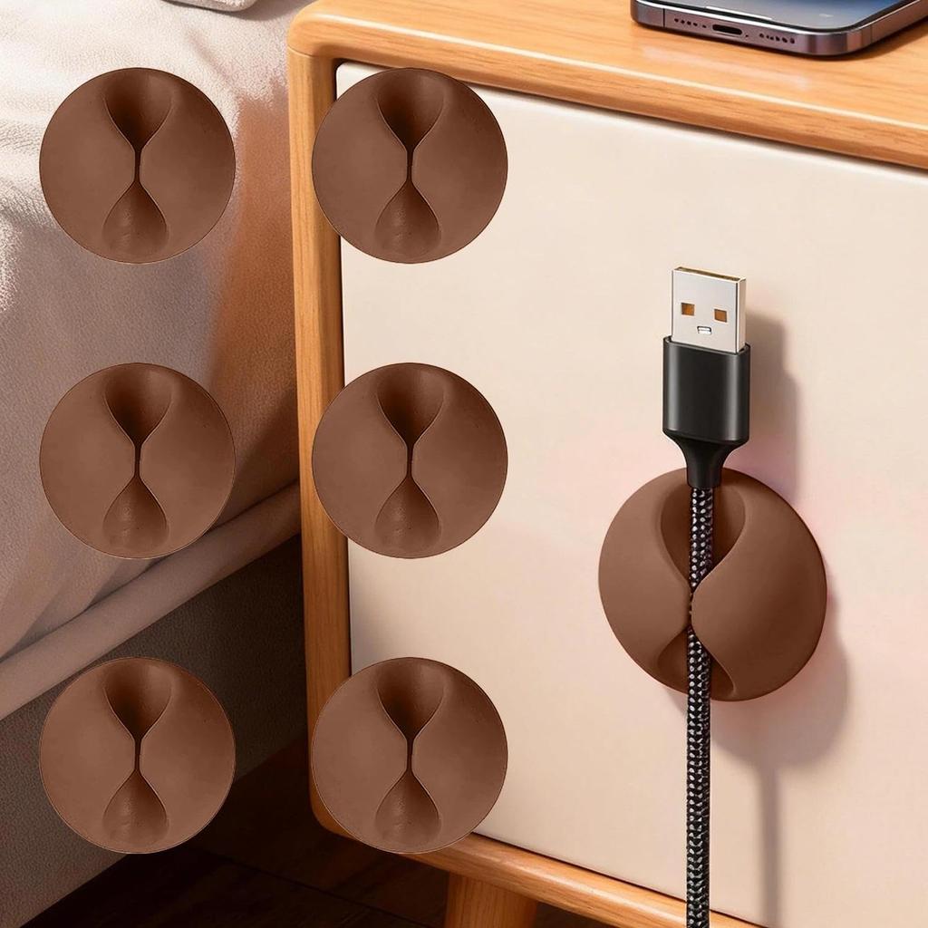 10PCS Desk Cable Organizer Clips for Wire Management Adhesive Cord Holders USB Charging Cables Office Desktop Organization
