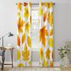 Herbst-Ahornblatt-Textur-Vorhänge für Schlafzimmer, Wohnzimmer, Fenstervorhang, Behandlungen, Jalousien, Küche, Heimdekoration, Vorhänge