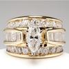 Copper Zircon Women's Ring - European & American Style Fashion Engagement Jewelry