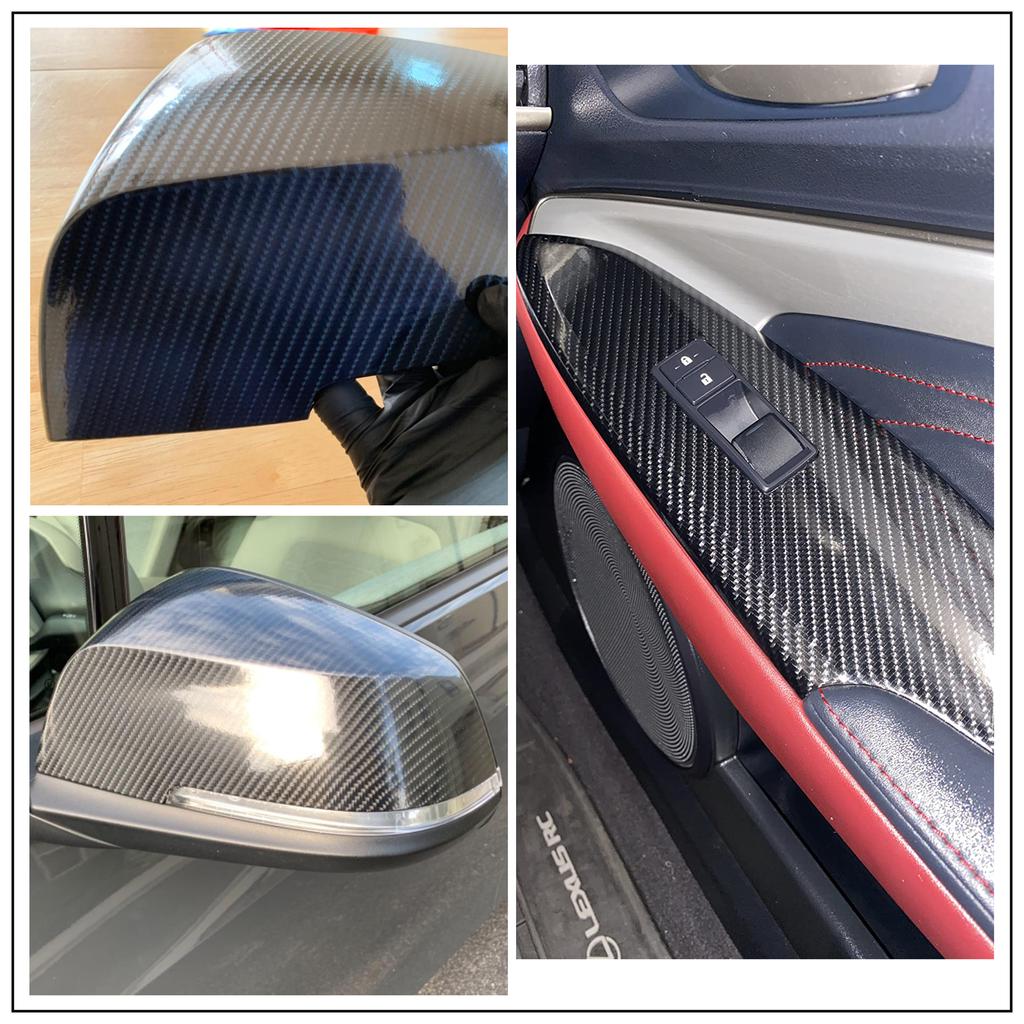 2D 3D 4D 5D 6D Gloss Carbon Fiber Vinyl Wrap Film Air Release Waterproof Sunscreen Fit For Car Motorcycle Laptop Phone Cover