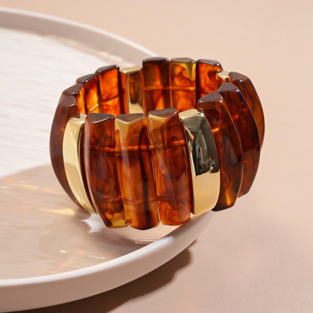 Geometric Exaggerated Bracelet Wide Retro Hand Ring Simple Wide Chunky Bangles  Summer