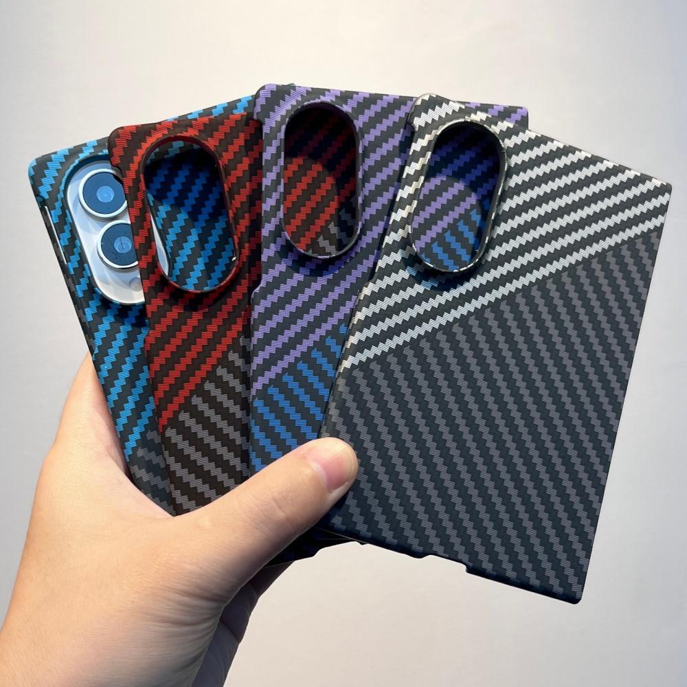 Luxury Carbon Fiber Thin Hard PC Phone Case For Samsung Galaxy ZFold 8 7 6 5 Fold8 Ultra Shockproof Protection Cover For Fold8